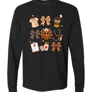 Thanksgiving Nurse Shirt, Fall nurse shirts, comfort colors long sleeve image 3