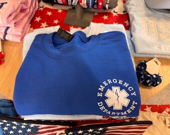Emergency Department Sweatshirt, emergency room shirts, er nurse shirts, nurse shirts, nurse sweatshirt