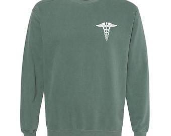 Nurse Sweatshirt: Comfort Colors Caduceus Pullover