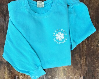 ER Nurse Sweatshirt: Comfort Colors Emergency Department Pullover