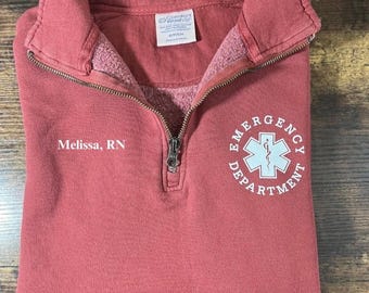 Personalized Emergency Department Sweatshirt, ER Nurse Sweatshirt, emergency room jackets
