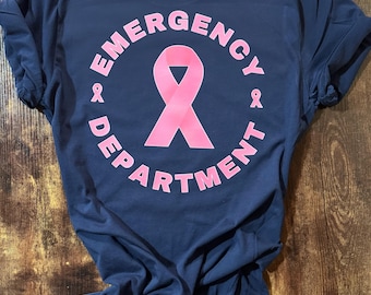 Breast Cancer Awareness Shirt, Emergency Department nurse shirts, er nurse, oncology nurse