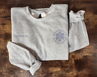 Custom ER Nurse sweatshirt, Embroidered emergency room nurse sweatshirt, emergency department sweatshirt, emergency department jacket