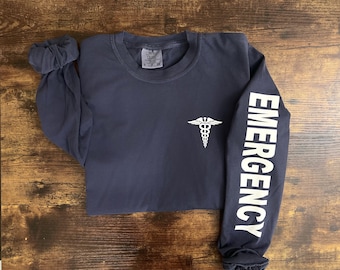 Emergency Department Long Sleeve Shirt, ER nurse shirts, emergency room shirts
