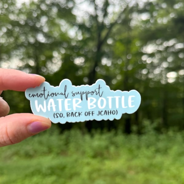 Funny Nurse Sticker: Emotional Support Water Bottle, Waterproof Vinyl