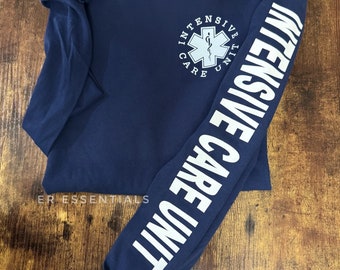 ICU Nurse Long Sleeve Shirt: Intensive Care Unit Shirts, Critical Care Nurse, nurse gifts, comfort colors