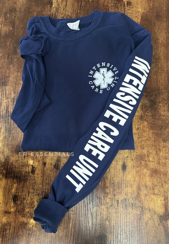 ICU Nurse Long Sleeve Shirt: Intensive Care Unit Shirts, Critical Care Nurse, nurse gifts, comfort colors