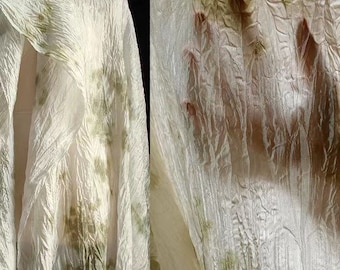 Green Silk Fabric, See-through Satin Fabric, Fold Texture Fabric, Quilting Fabric, Apparel Fabric, Designer Fabric, By The Meter, A209