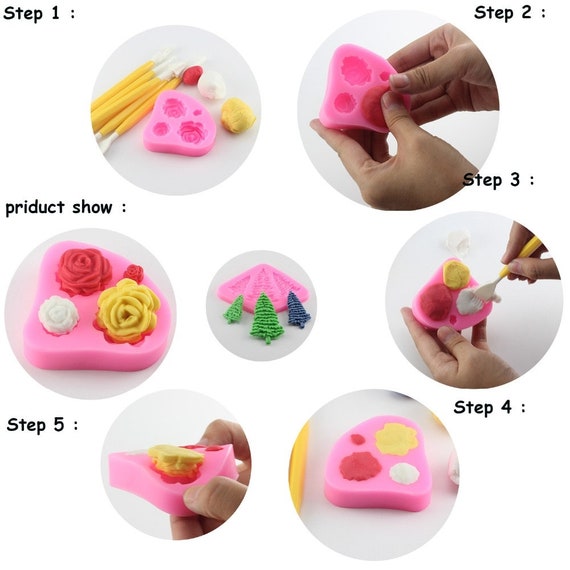 Wall Tile Silicone Molds Craft Fondant Cake Decoration Gumpaste Brick Mold Resin