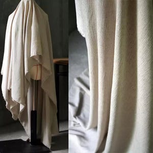 Beige Linen Fabric, Texture Fabric, Pleated Fabric, Solid Color Fabric, Soft Fabric, Garment Fabric, Creative Fabric, By The Meter, A327