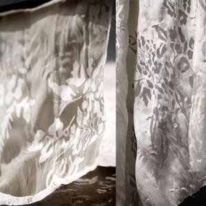 White Burnout Fabric, Irregular Pleated Fabric, Textured Fabric, Openwork Fabric, Light and Shadow Pattern, Creative Fabric, By Meter, A333
