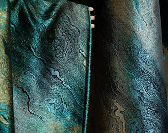 Jacquard Fabric, Texture Fabric, Gilded Fabric, Gold-Woven Fabric, Brocade Fabric, Double-Sided Fabric, Creative Fabric, By The Meter, A285