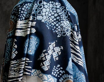 Blue Fabric, Cotton-Linen Fabric, Tie-Dye Fabric, Cotton Fabric, Decorative Fabric, Creative Fabric，Premium Fabric, By The Meter, A226