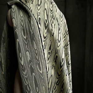 Light Green Jacquard Fabric, Double sided Jacquard Fabric, Moire Texture Fabric, Designer Fabric, By The Meter, A158
