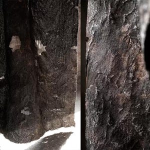 Black-Brown Distressed Fabric, Embossed Fabric, Irregular Hollowed-Out Fabric, Original Fabric, Creative Fabric, By The Meter, A318