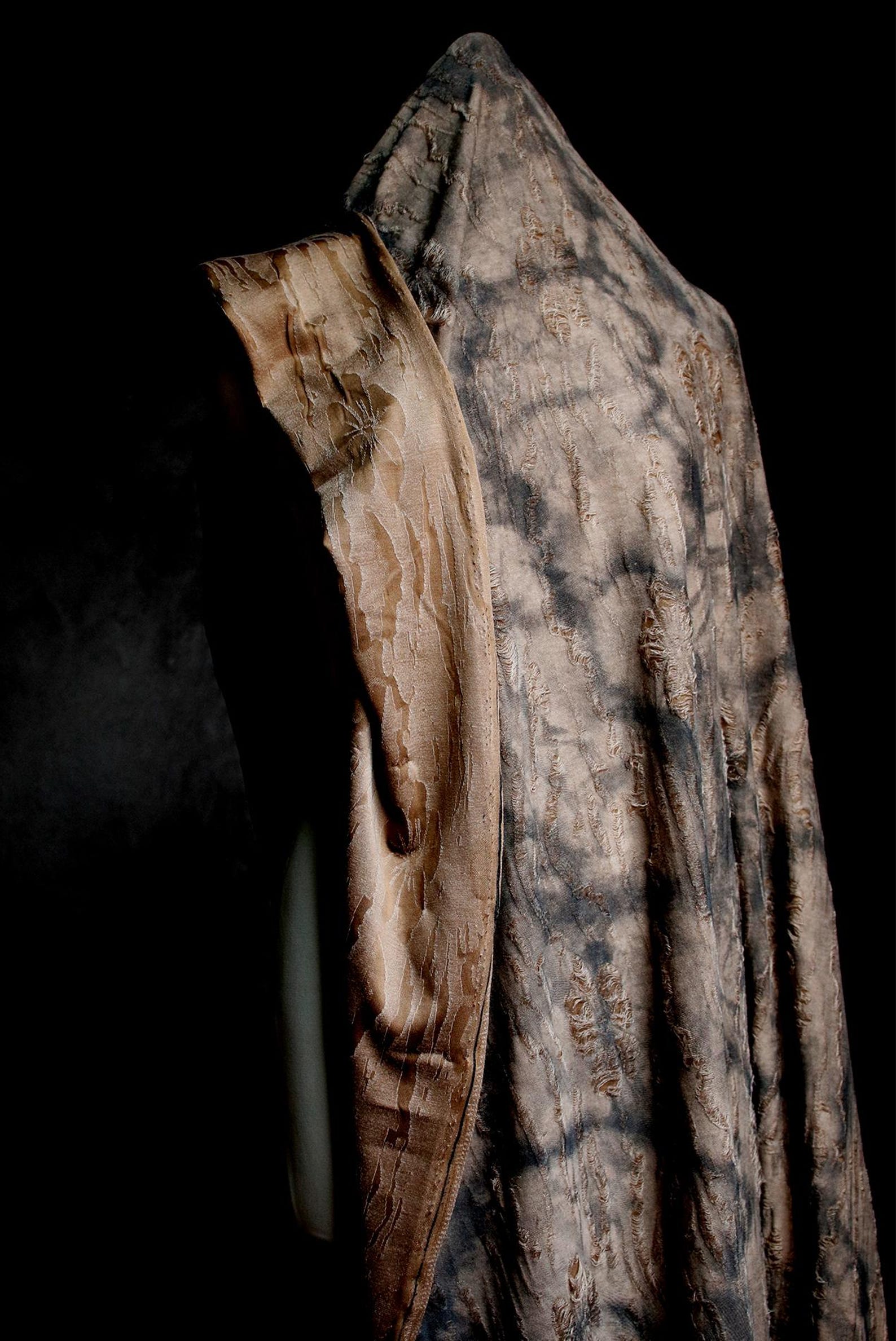 Polyester Fabric Ripped Brown Knitted Fabric, Ripped Knit Fabric by the Yard, Soft Knitted ...