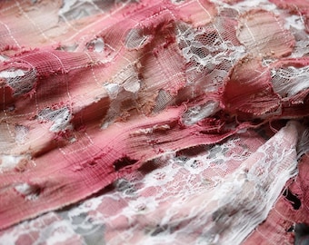 Tattered Jacquard fabric, Ripped Knit Fabric By The Yard, Soft Knitted Fabric, Popular Fabric, Polyester Cotton Fabric, Designer Fabric,A276