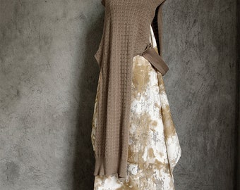 1 jard Elegance Burnout Fabric, Ablaze Textured Fabric, Tan-white Translucent Tie-dye Fabric na luksusowy wystrój domu, Lekka tkanina, A1
