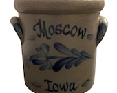 Rowe Pottery Works Crock Small Moscow Iowa 2005 Handmade