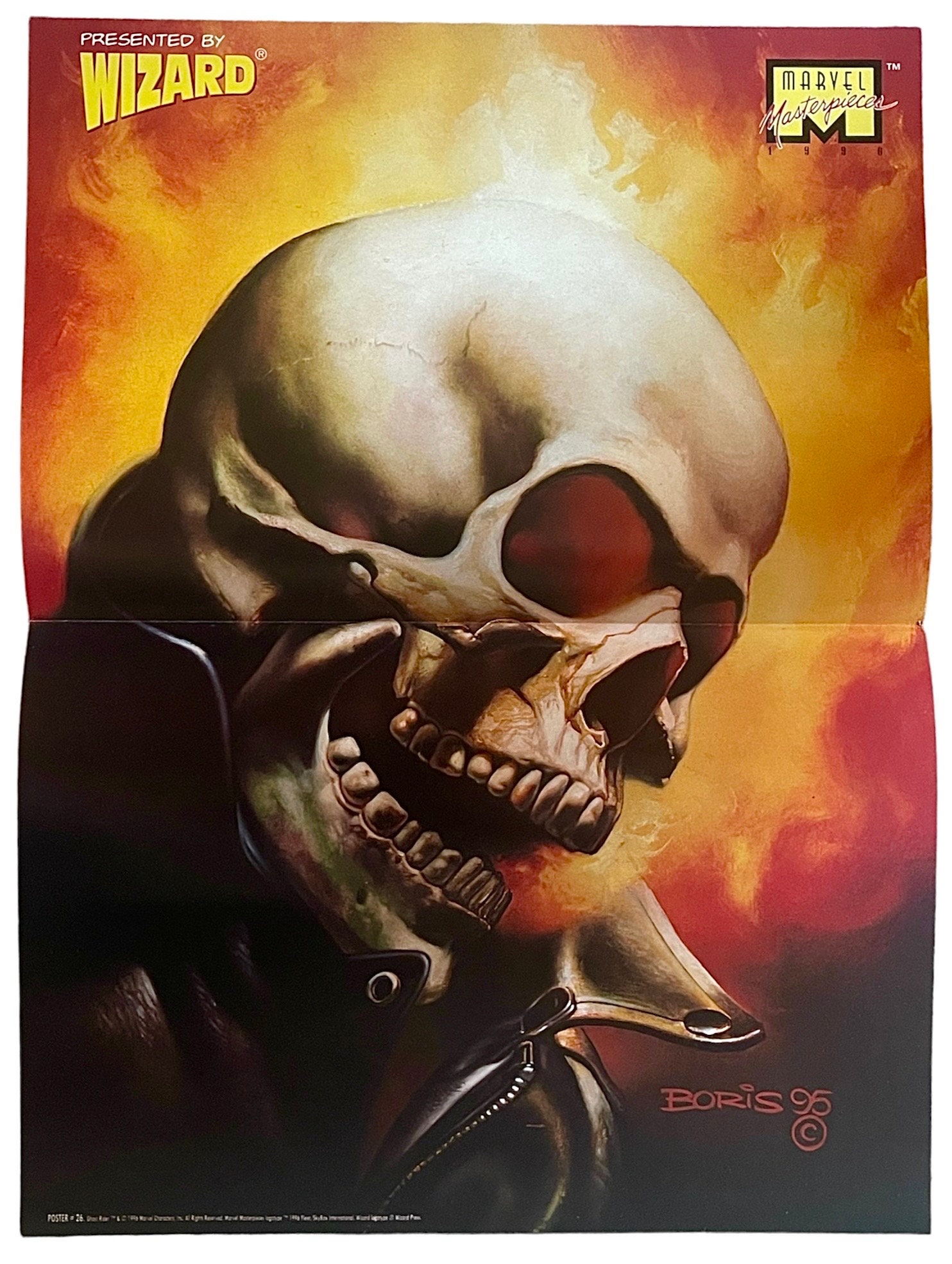 Vintage Ghost Rider Poster Wizard Comics Magazine Boris Vallejo