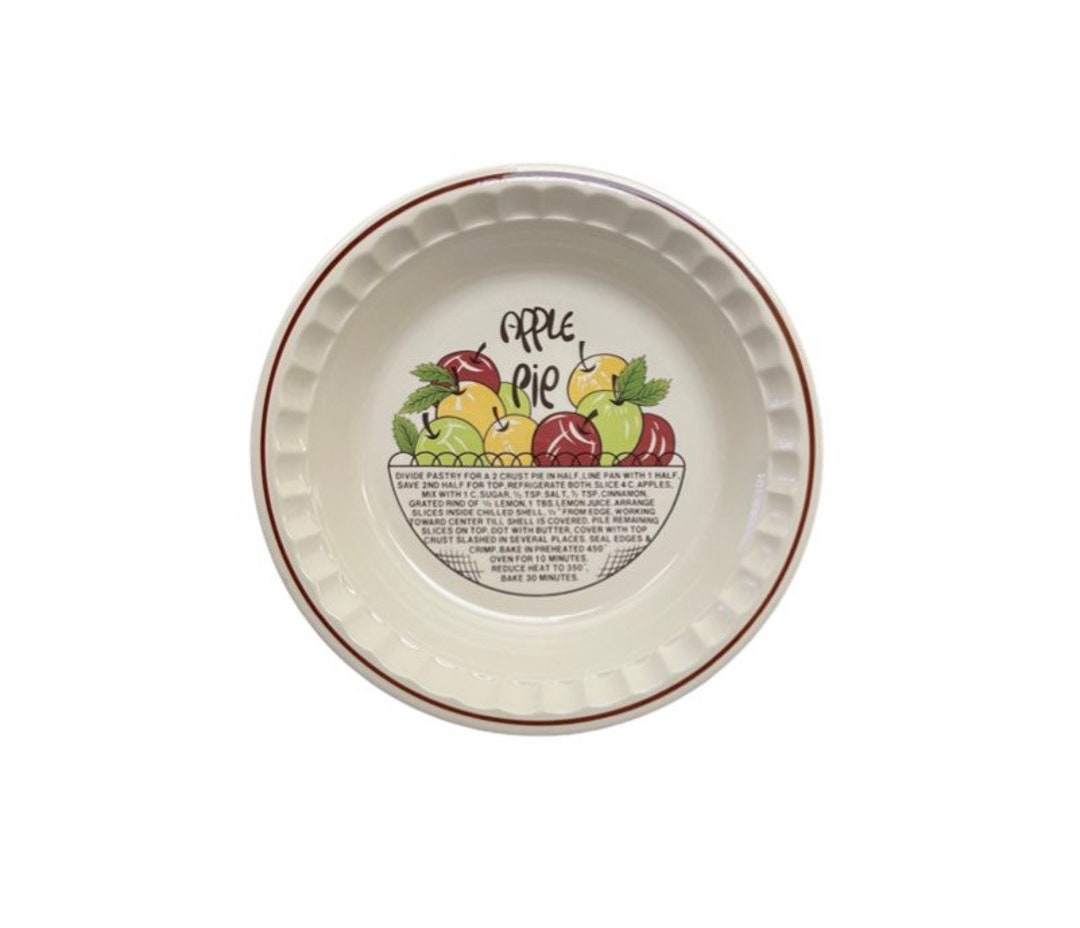 Vintage Apple Pie Dish / Plate Hankook Ceramics Baking Kitchen Etsy