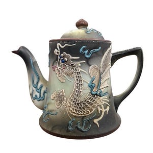 Antique Japanese Dragonware Moriage Teapot 1920’s Vintage