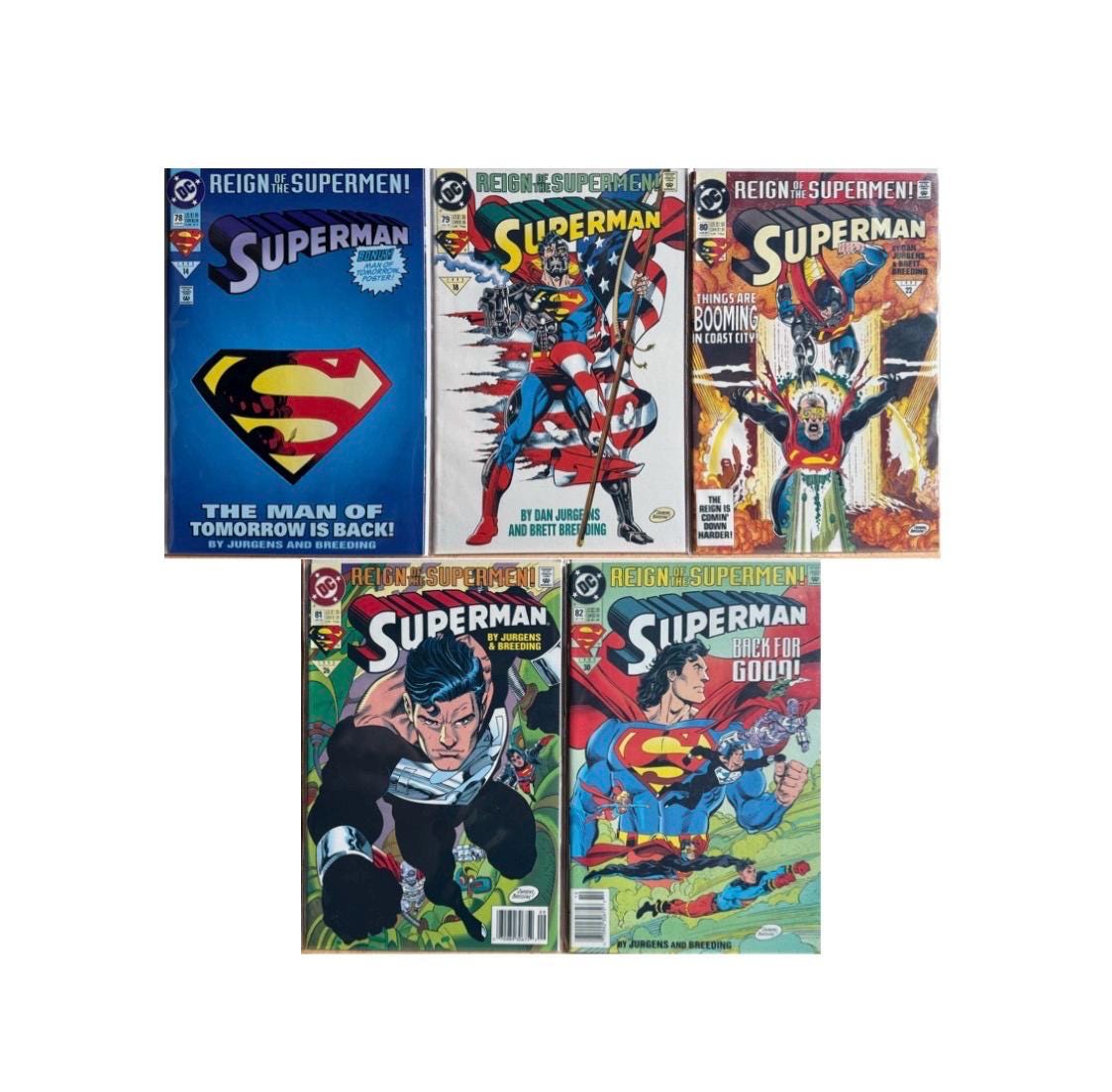 DC Comics Superman 5 Books #78-81 Reign of the Supermen 1993 - Etsy