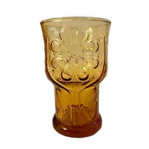 Vintage  Country Garden Daisy Flower Juice Glasses By Libbey Glass