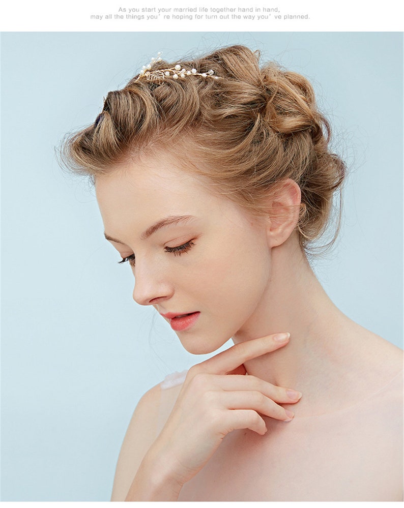 Bridal Headband Hair Vine Headband Hair Vine Pearls Beads Flower Floral Leaf Bridal Tiara Wedding Tiara Bridesmaid Hairband Gifts