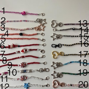 Beaded Face mask chain, face mask chain, beaded chain, beaded eyeglass chain, eyeglass chain, beaded mask chain