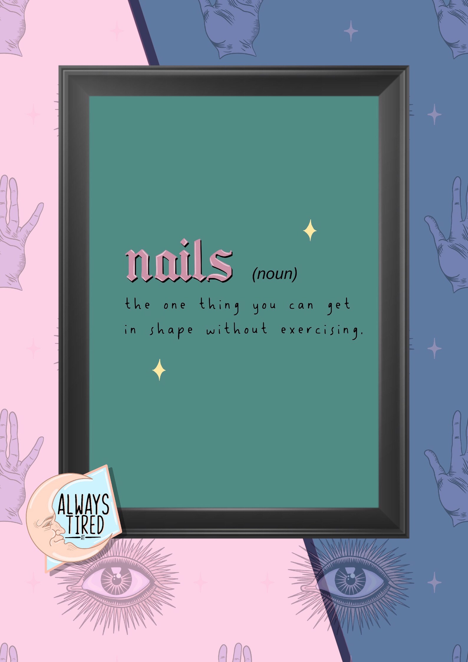 Nails Dictionary Nail Salon Wall Print Etsy UK