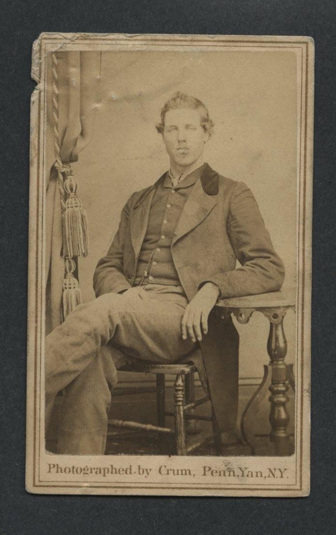 0603----c.1868 George Harrison Sisson CDV 64th NY Inf Co E -- Penn Yan ...