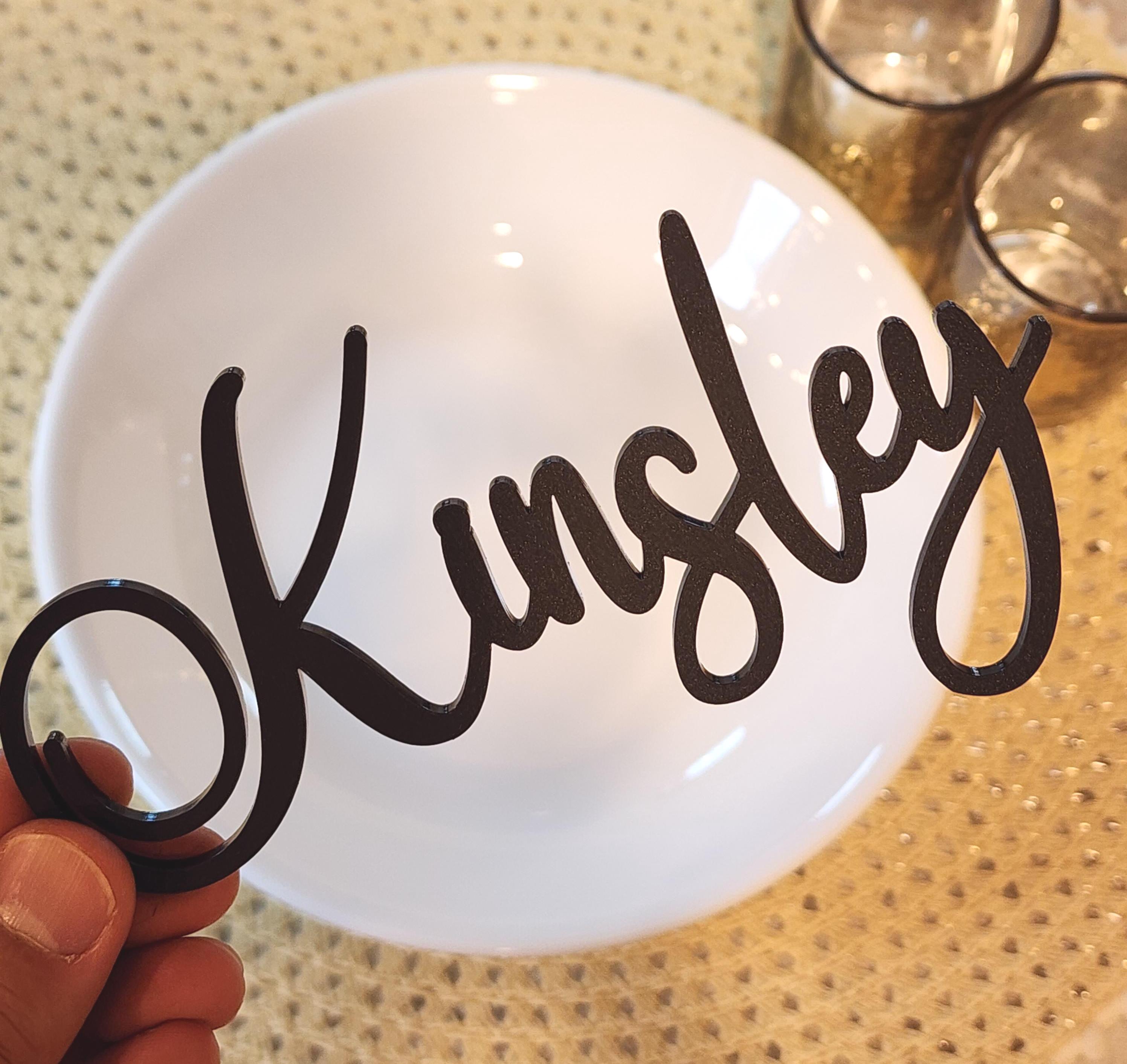 Personalized Name Tags for Events, Acrylic Wood Place Cards, Custom ...