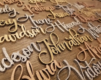 Laser Cut Wood/Acrylic Place Cards, Wedding Escort Cards