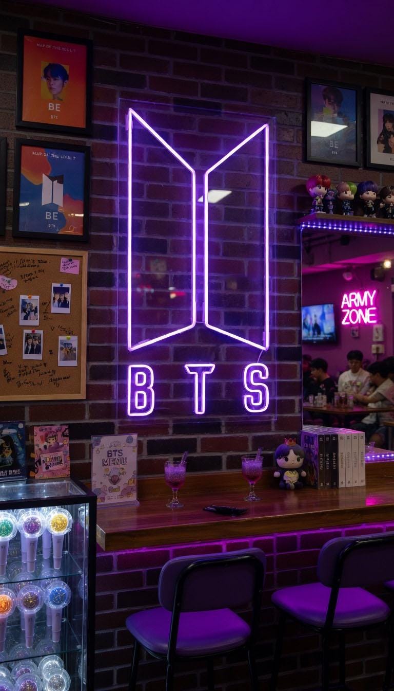 BTS ARMY Neon Sign, Purple LED Bangtan Boys Wall Decor, Kpop Fan Room ...