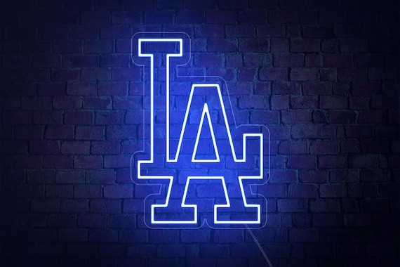 LARGE Los Angeles LA Dodgers Neon Sign for Garage Man Cave Wall