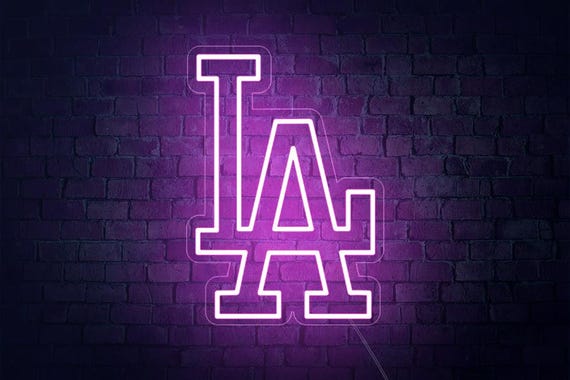 LARGE Los Angeles LA Dodgers Neon Sign for Garage Man Cave Wall