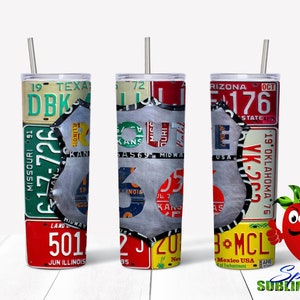 Route 66 sublimation waterslide design 20oz tumbler full wrap Christmas gift