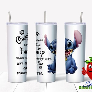 stick ohana sublimatie waterglijbaan ontwerp 20oz tumbler full wrap kerstcadeau