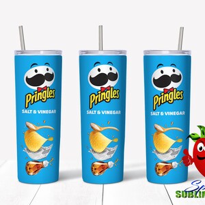 Chips snacks funny sublimation waterslide design 20oz tumbler full wrap Christmas gift