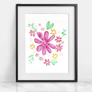 Watercolor floral print