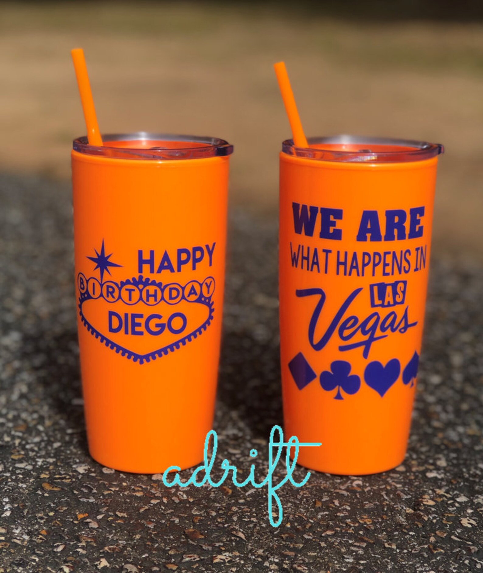 LAS VEGAS Birthday / Personalized Birthday Cups / Etsy