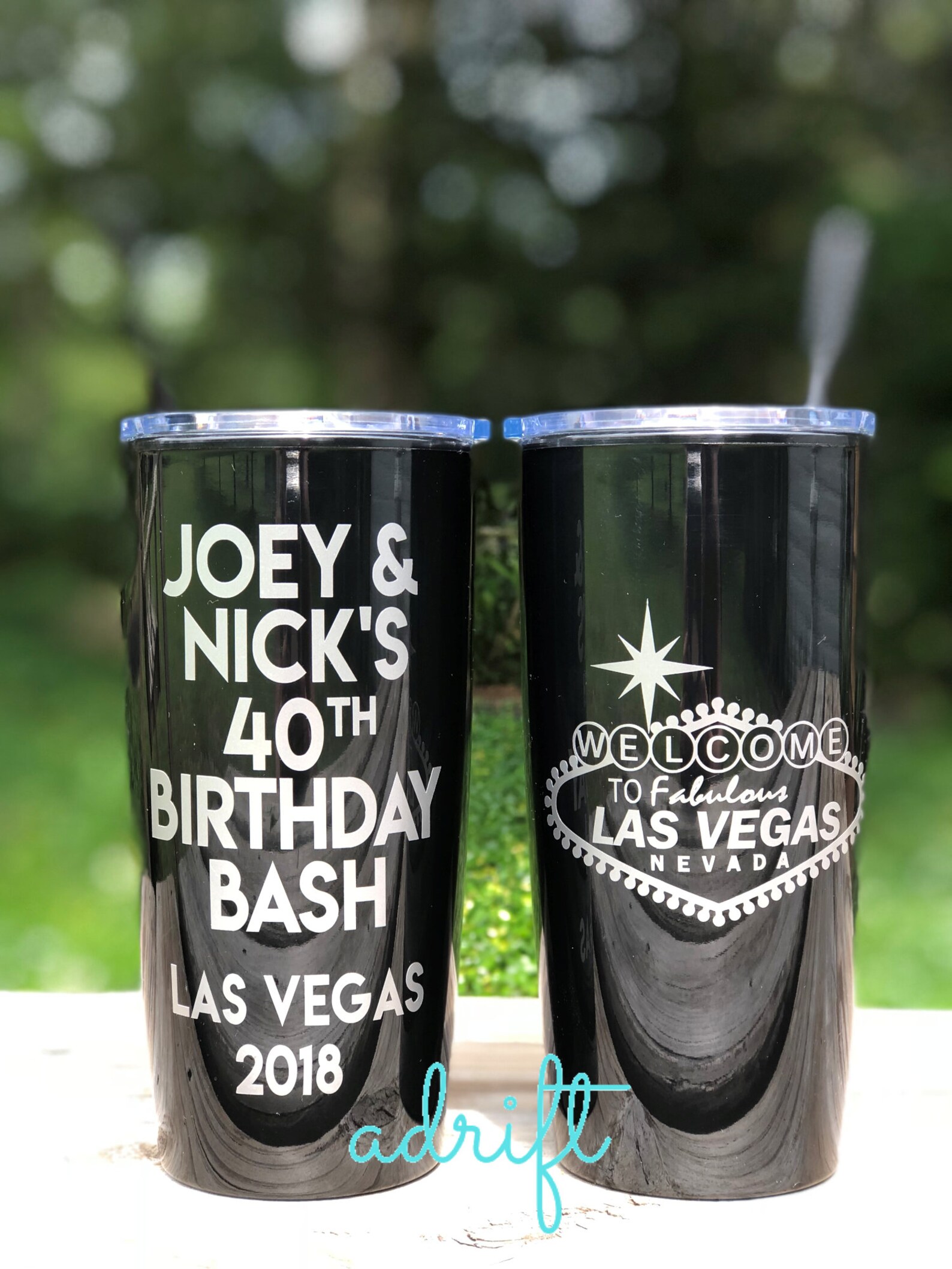 LAS VEGAS Birthday / Personalized Birthday Cups / Etsy