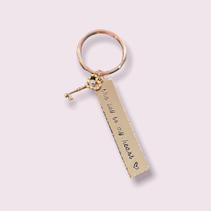 Handmade Keychain/Personalized/Key to my Heart/Key/Heart/Charms/Valentine's Day/Husband/Wife/Girlfriend/Boyfriend/Gift/Holidays