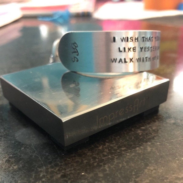 Handmade BTS Lyric Bracelet/KPOP/Favorite Song/Gift ideas/Metal Stamped