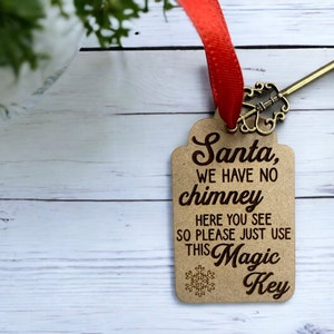 Santas Magic Key, Schlüssel für Santa, Kinderweihnachtstürhänger