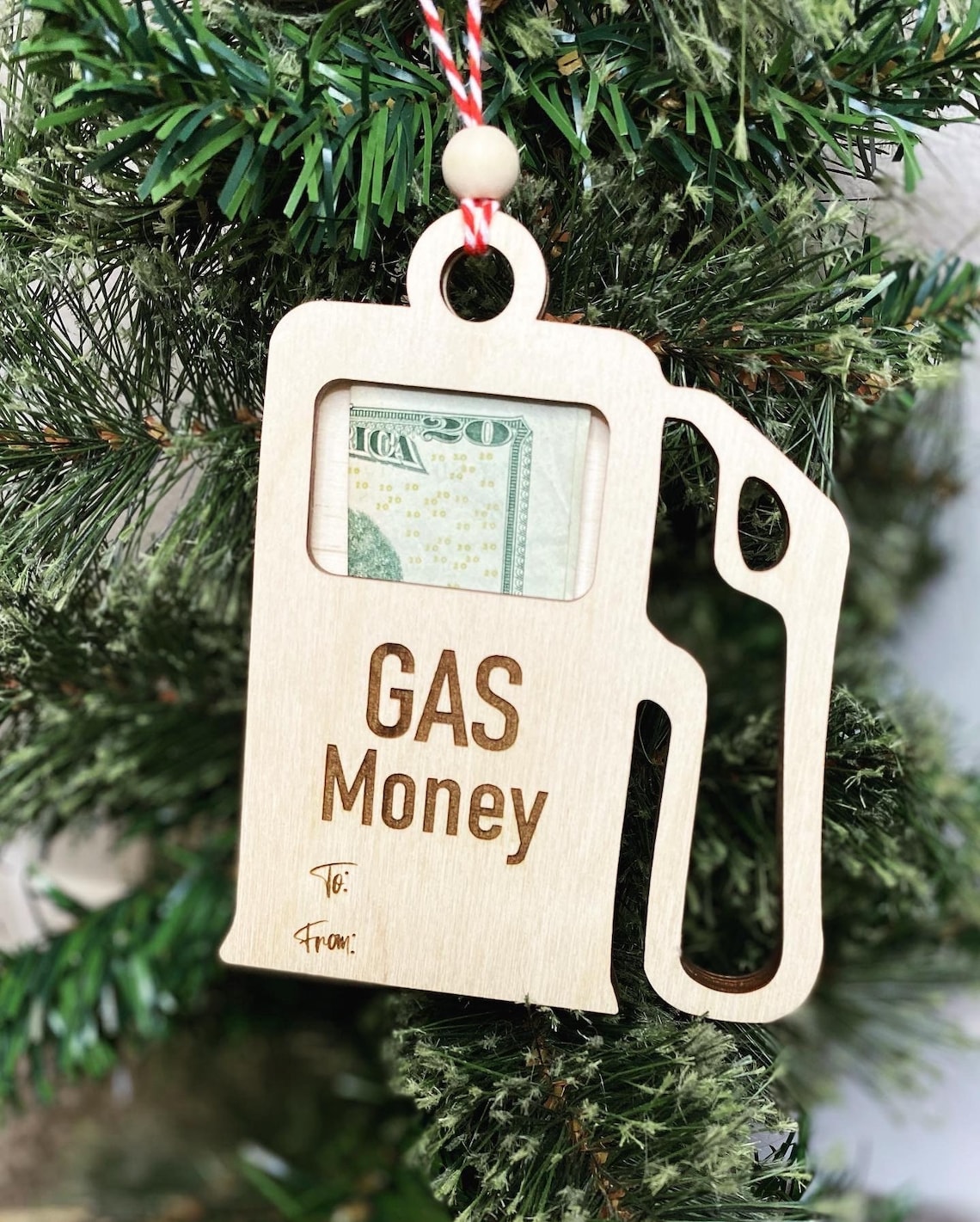 Personalized Gas Money Ornament Christmas Gift Funny Etsy