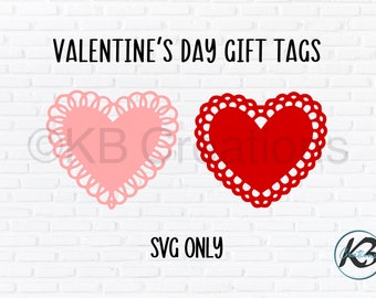 Valentine&#39;s Day Heart Gift Tag SVG