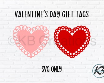 Valentine's Day Heart Gift Tag SVG