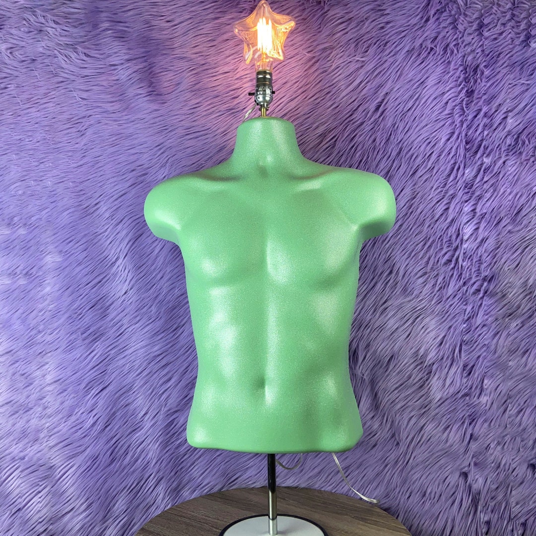 Uncanny Valley Half Bust Mannequin Lamp in Seafoam With Silver Etsy